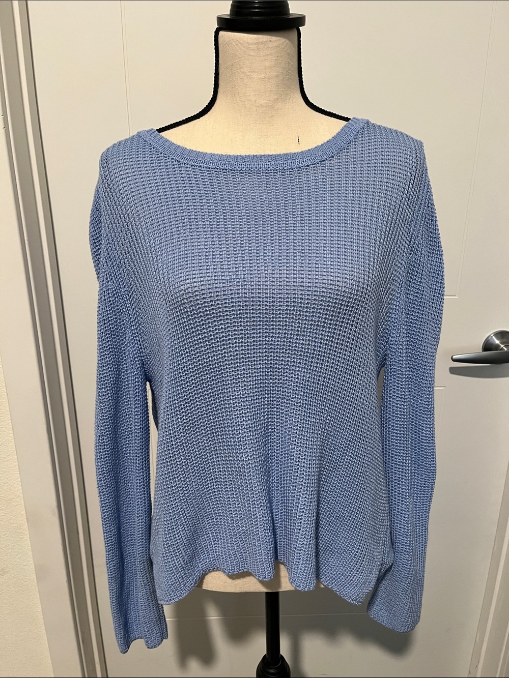 Wooden Ships Paola Buendia Blue Knit Pullover Sweater Coastal Bohemian NWT